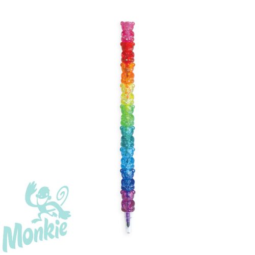 Gumimacik - Maci alakú, élénk színű, áttetsző egymásba illeszthető  zsírkéták - Bunch o bears gummy bear stacking crayons