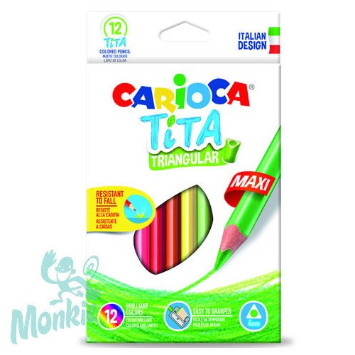 Carioca: Tita maxi háromszög színes ceruza 12db-os