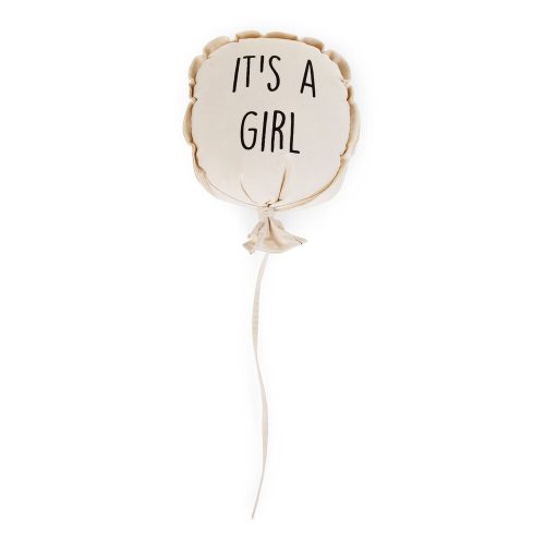 Vászon Ballon - "It's A Girl" - Fali Dekoráció - 35x26x8 Cm