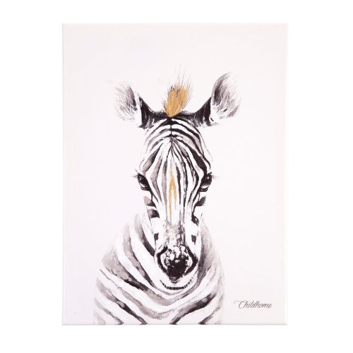 Olajfestmény - Zebra + Arany - 30x40 Cm