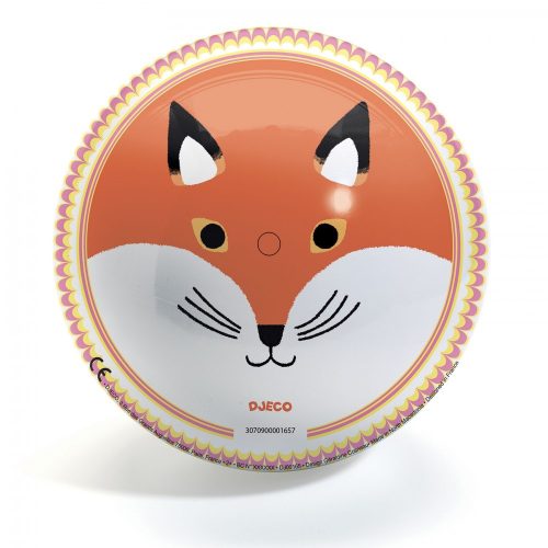 Gumilabda, 22 cm - Medve és róka - Bear & Fox Ball