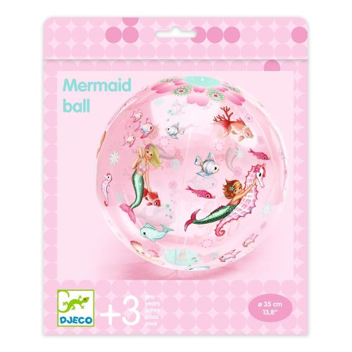 DJECO - JÁTÉKOK Felfújható labda, Ř 35 cm - Sellős labda - Mermaid Ball