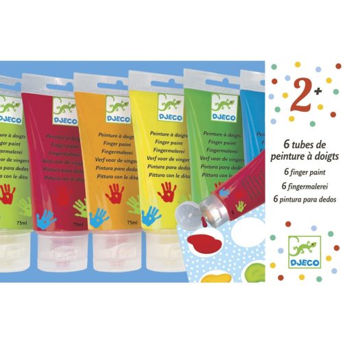 Ujjfesték készlet - 6 alap szín tubusban - 6 finger paint's tubes - Basic