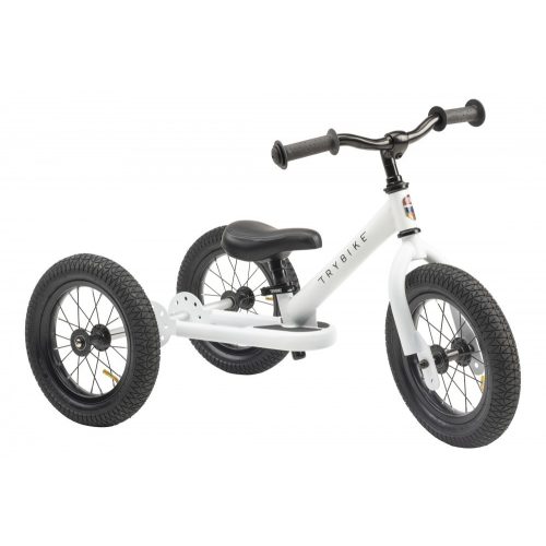 Trybike steel 2in1,matt white 3 kerekű tricikli,futóbicikli,matt fehér